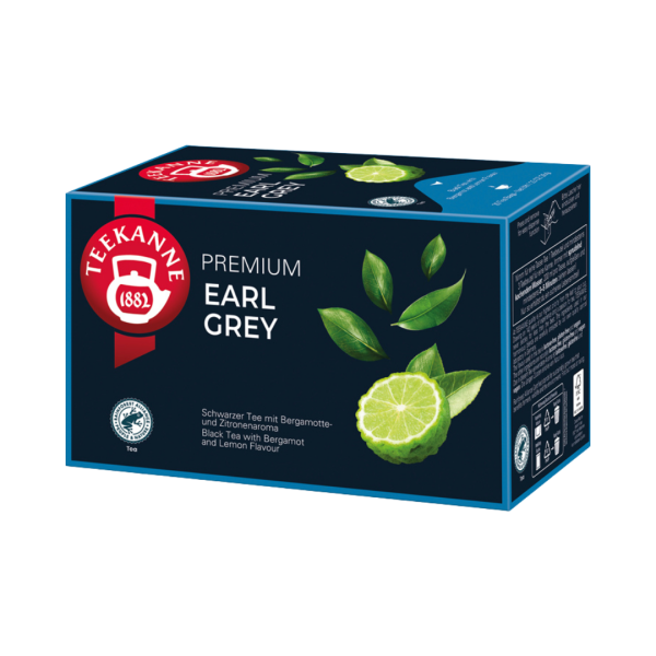 720161 Teekanne Premium Earl Grey, Schwarztee, Teebeutel im Kuvert, 2. Entnahmefach displaytauglich, 34g